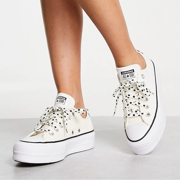 Converse Shoes - Converse Platform Ox Brown White Polka Dot A00561C Women's Size